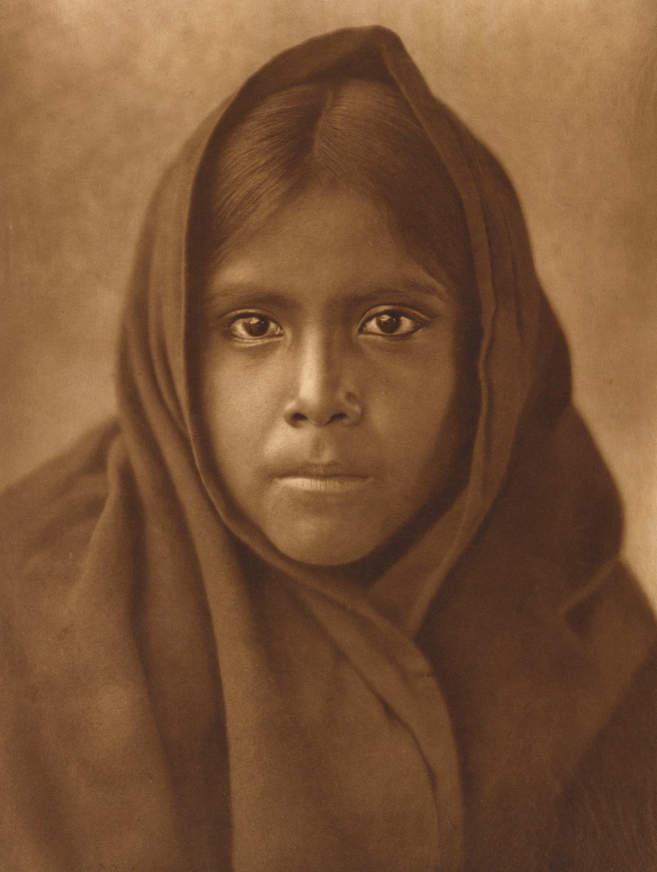Qahatika Meisje, c.1907 door Edward Sheriff Curtis