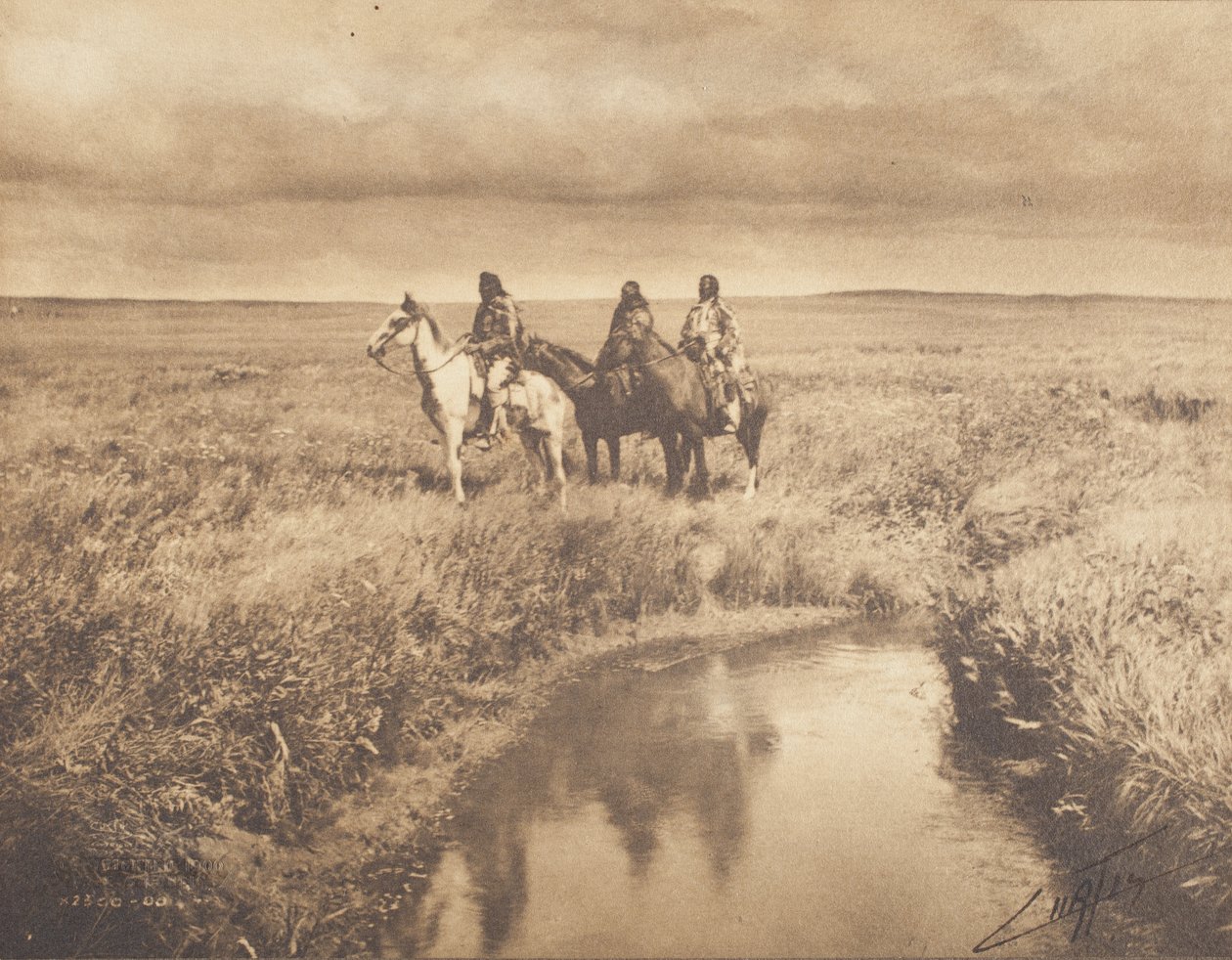 De drie stamhoofden - Piegan door Edward Sheriff Curtis