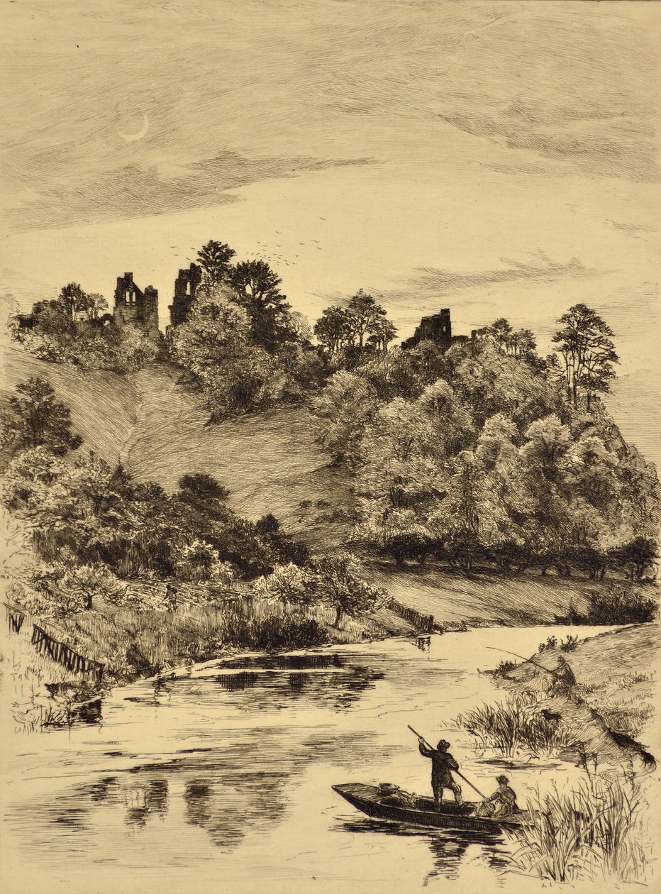 De Duif: Kasteel Tutbury, ca. 1880 door Edward Slocombe