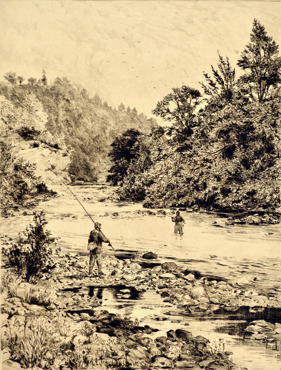 De Tees: De Tees bij Ovington, c.1880 door Edward Slocombe