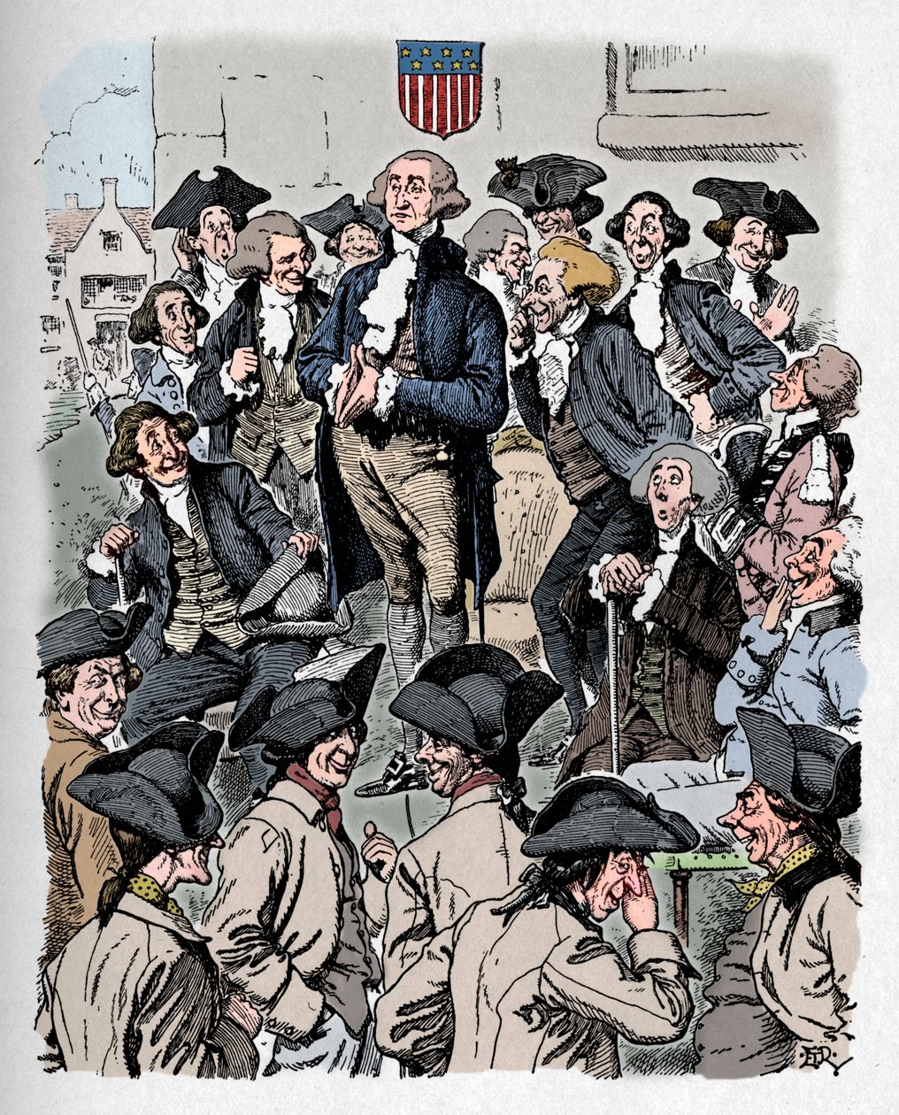 George Washington probeert te liegen, ca 1900 door Edward Tennyson Reed