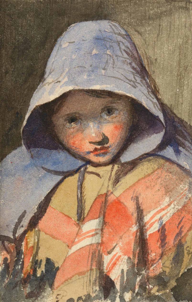 Hoofd van een Meisje door Edward Thompson Davis