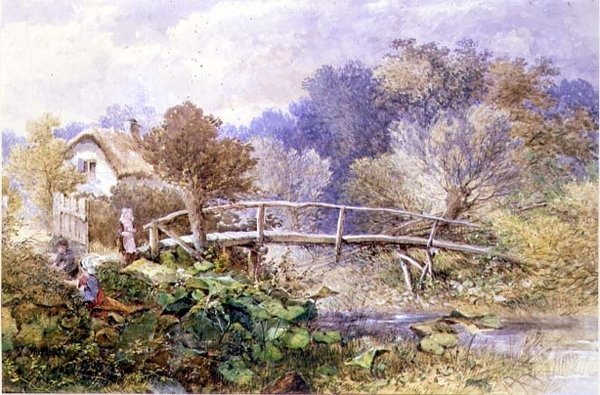 Bij Tapsy Brook, Herefordshire door Edward Turner