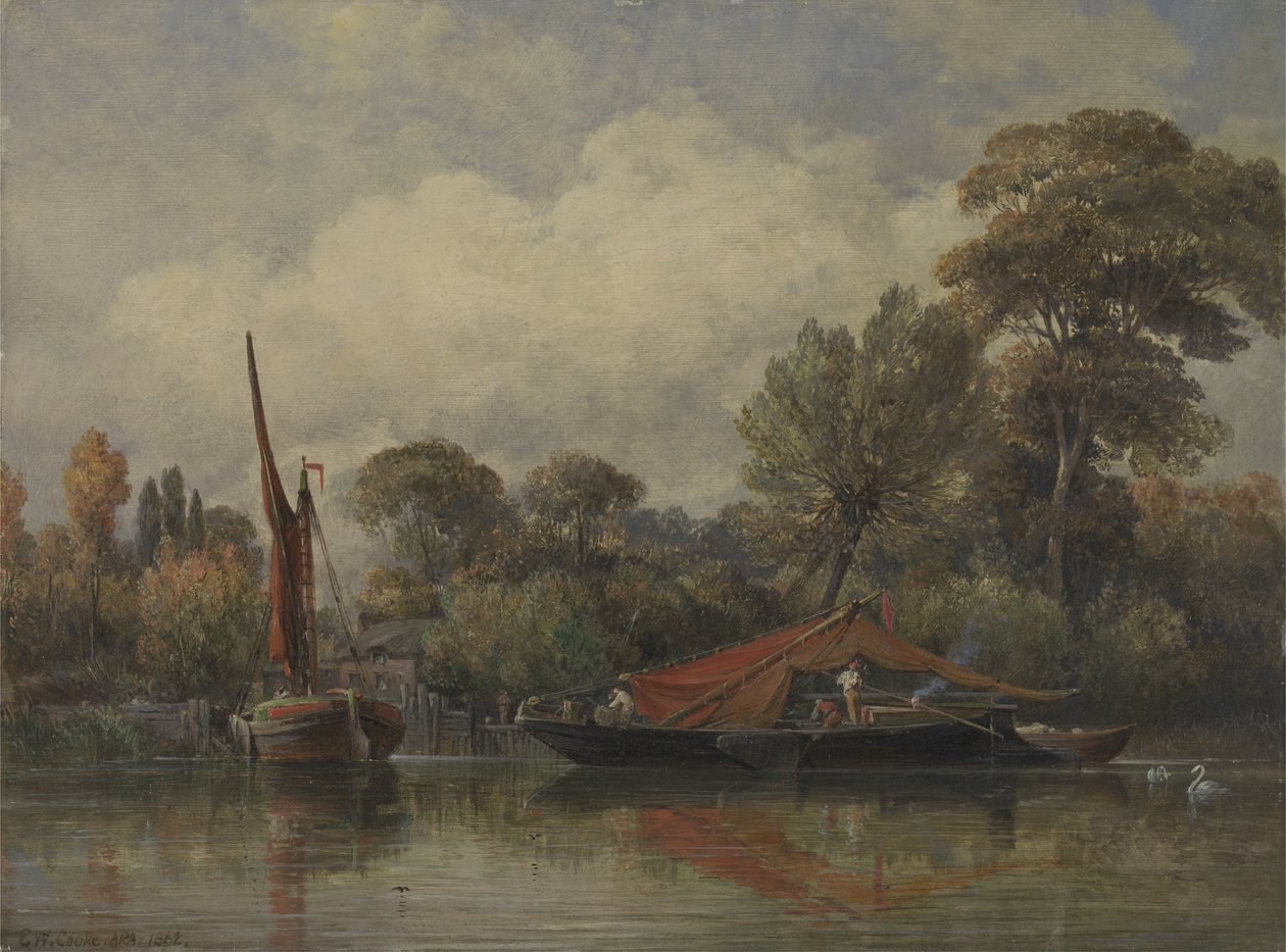 Tegenover mijn Huis in Barnes door Edward William Cooke