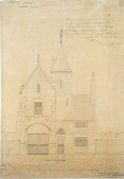 Voorgevel van Castle Ashby, Lodge No.2 door Edward William Godwin