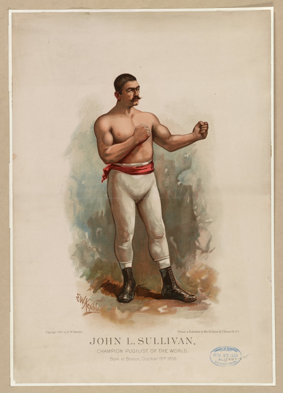 John L. Sullivan, kampioen bokser van de wereld door Edward Windsor Kemble
