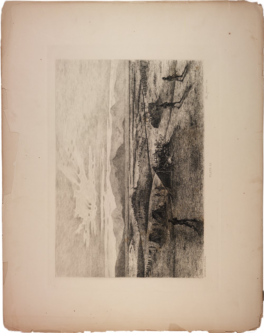 De buitenste wachtlijn, winter, 1876 door Edwin Austin Forbes
