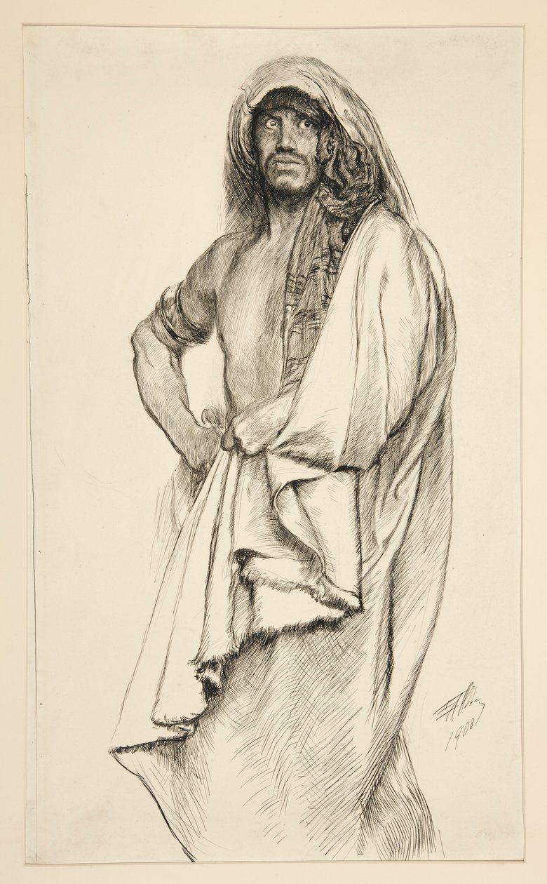 Aaron, uit Titus Andronicus door Edwin Austin Abbey