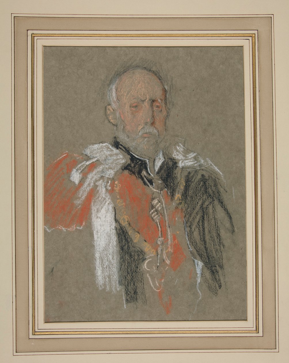Kroning van Edward VII Portret: Prins Christiaan van Sleeswijk-Holstein door Edwin Austin Abbey