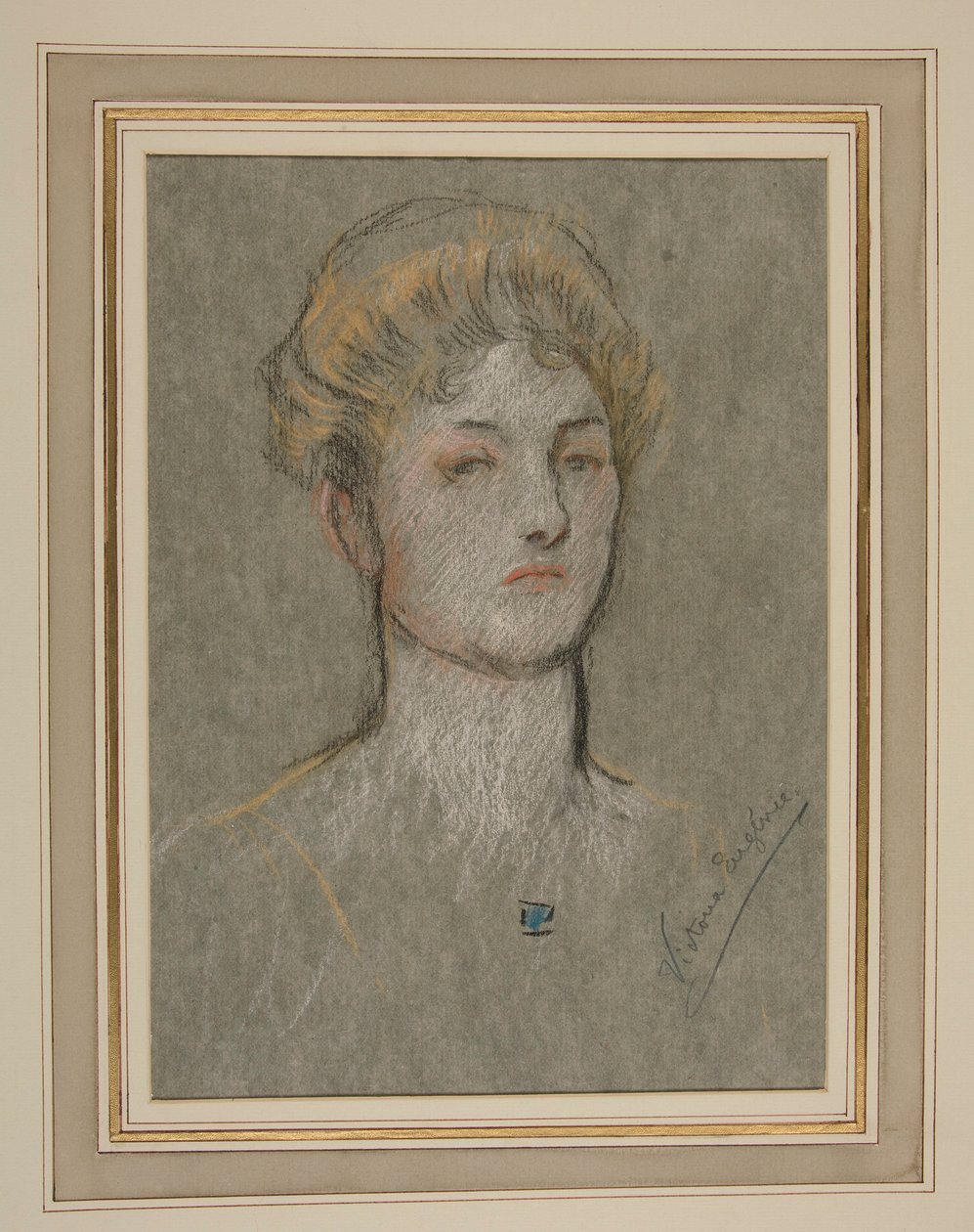 Kroning van Edward VII Portret: Prinses Victoria Eugenia van Battenberg door Edwin Austin Abbey