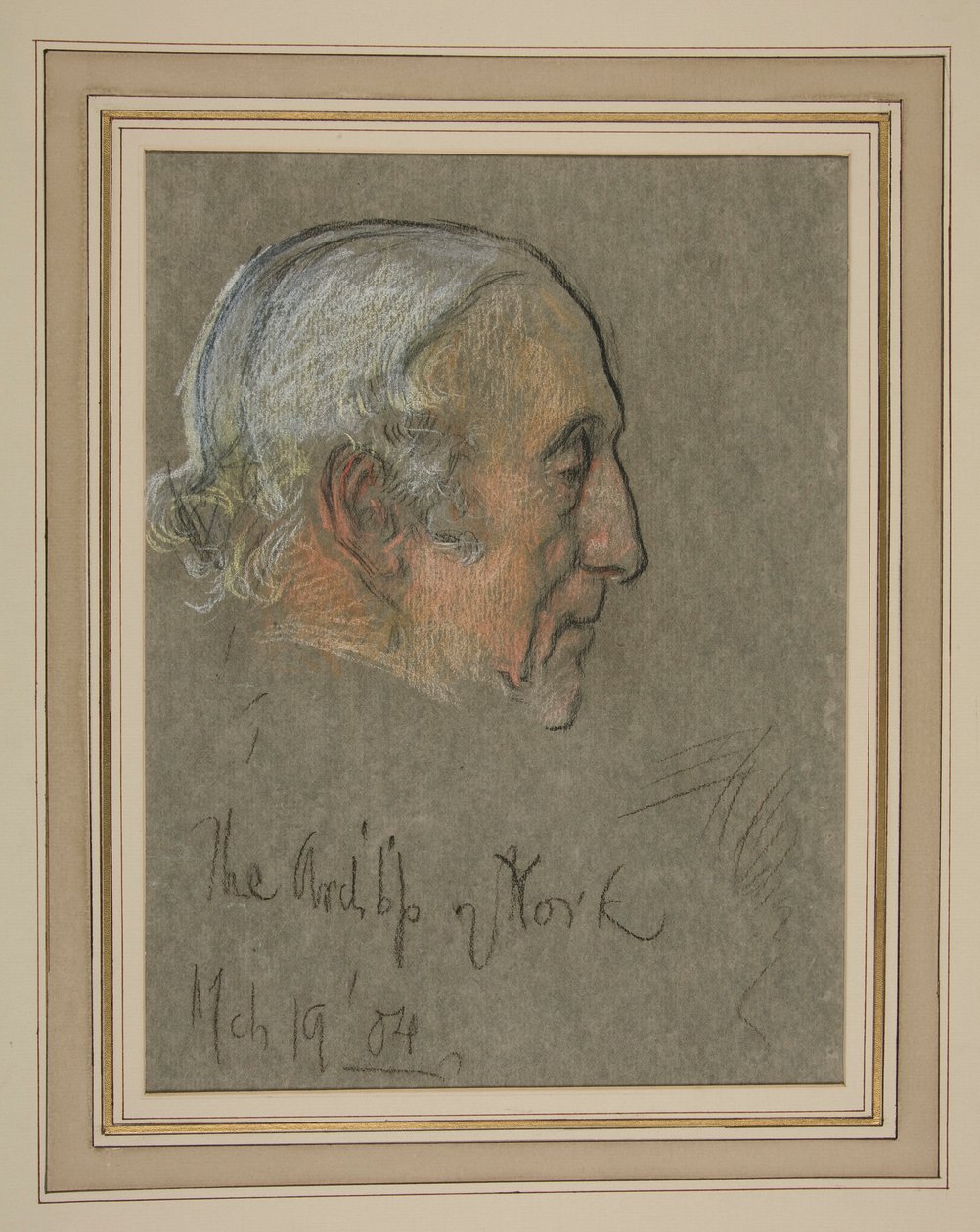 Kroning van Edward VII Portret: William Dalrymple Maclagan, Aartsbisschop door Edwin Austin Abbey
