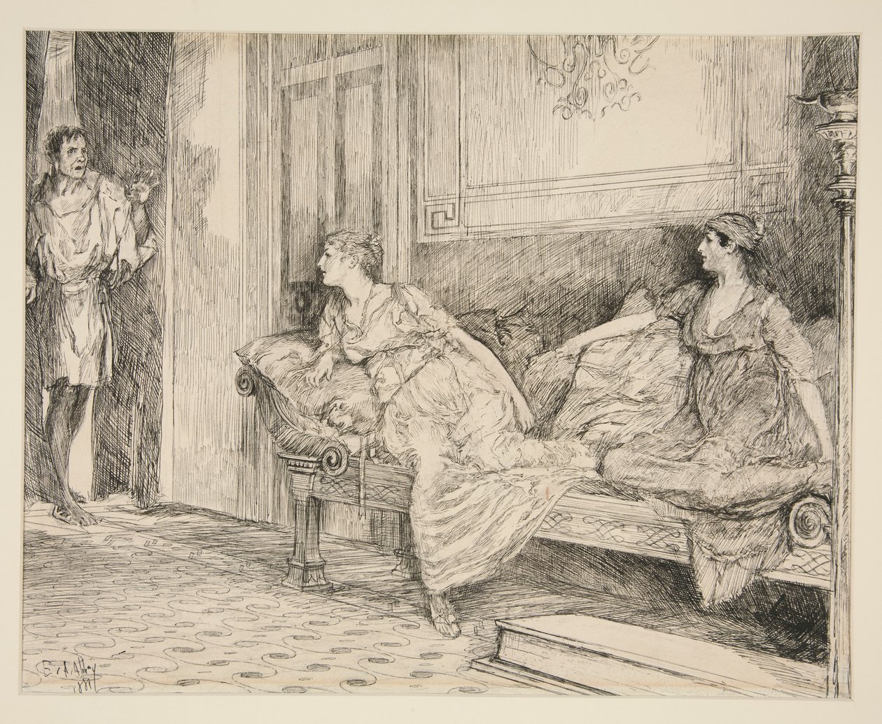 Dromio van Efeze door Edwin Austin Abbey