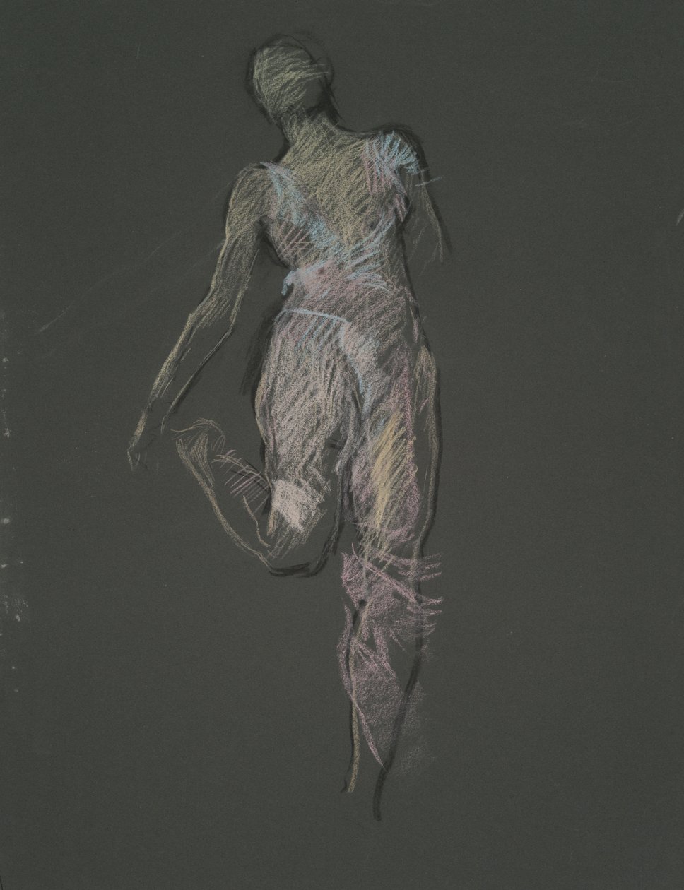 Vroege figurenstudie voor door Edwin Austin Abbey
