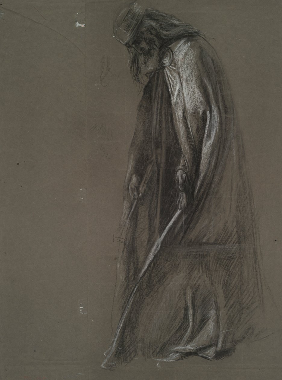 Figurenstudie voor door Edwin Austin Abbey