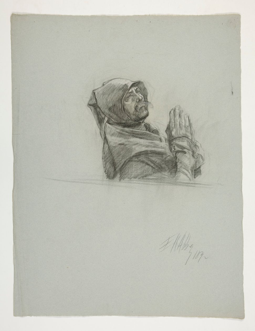 Figuurstudie voor Koning Arthur door Edwin Austin Abbey