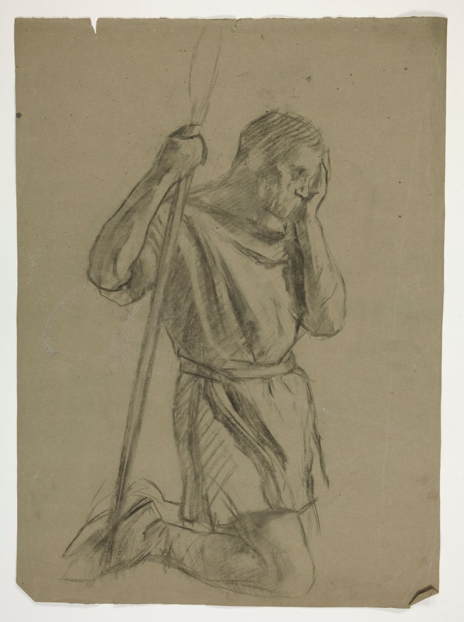 Figuurstudie voor Koning Arthur door Edwin Austin Abbey