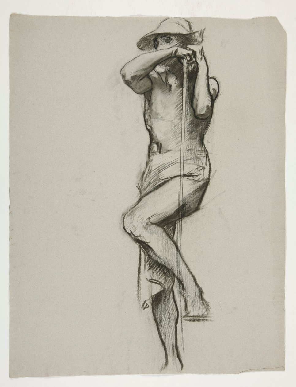 Figurenstudie voor De Geest van Vulcanus, Genius van de IJzer- en Staalwerkers, capitool rotunda, Harrisburg, Pennsylvania door Edwin Austin Abbey