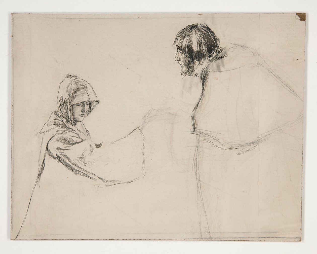 Isabella en de hertog (studie voor .1108), uit Maat voor Maat door Edwin Austin Abbey