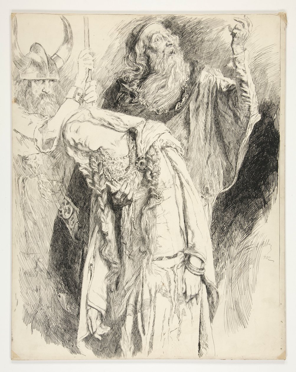 Lear met Cordelia dood in zijn armen, Act V, Scene iii, King Lear door Edwin Austin Abbey