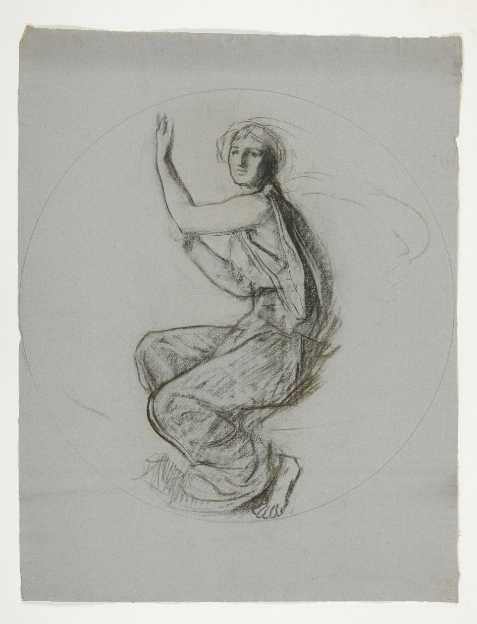 Medaille Studie voor muurschildering in het staatskapitool gebouw in Harrisburg, Pennsylvania, 1902-1911 (voltooid door John Singer Sargent) door Edwin Austin Abbey
