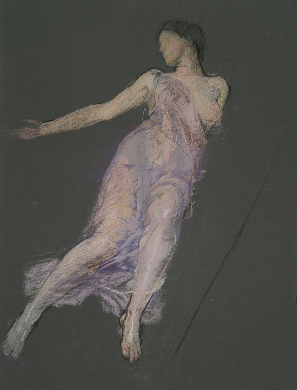 Mogelijk een studie voor figuur van 5 uur door Edwin Austin Abbey