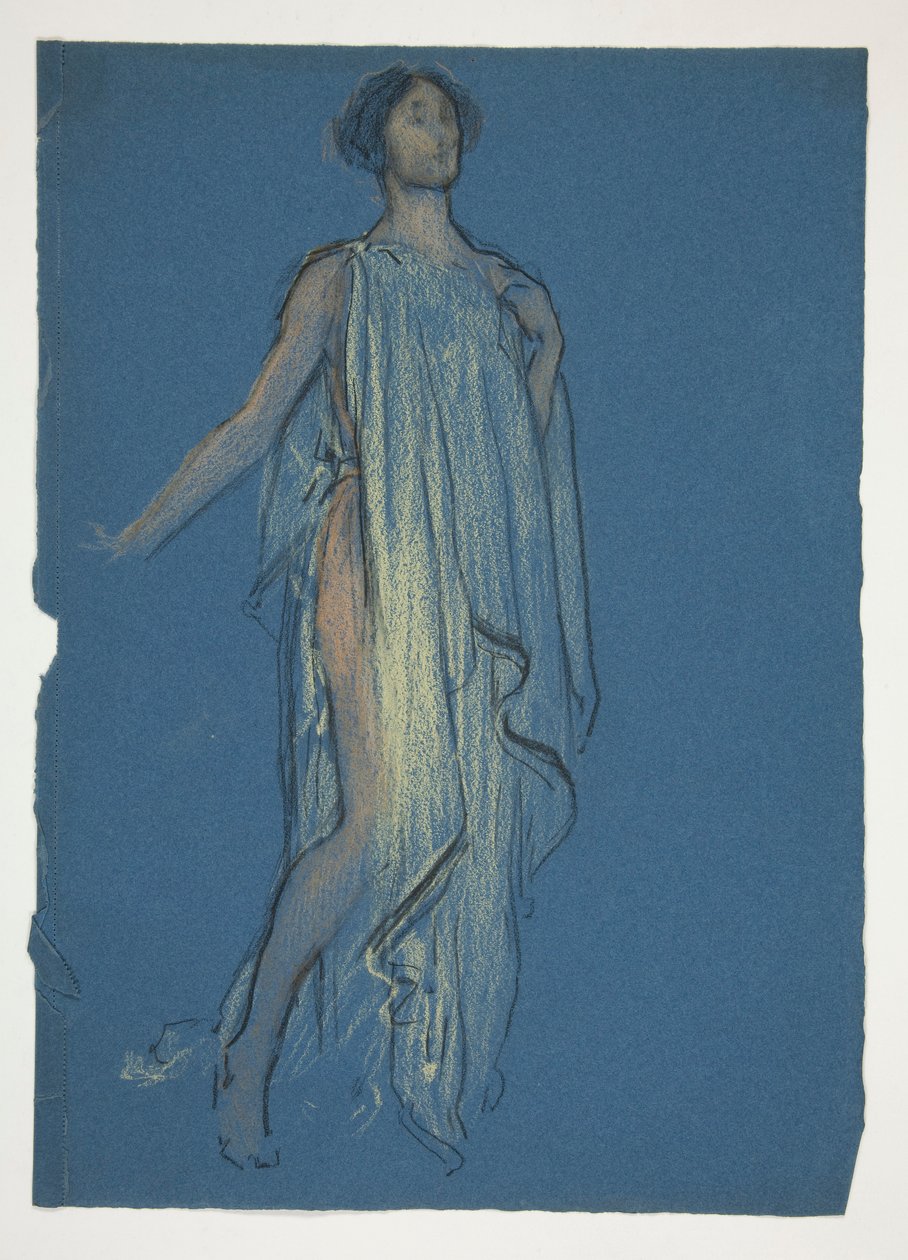 Schets van een vrouw - kostuumstudie voor een toneelstuk? door Edwin Austin Abbey