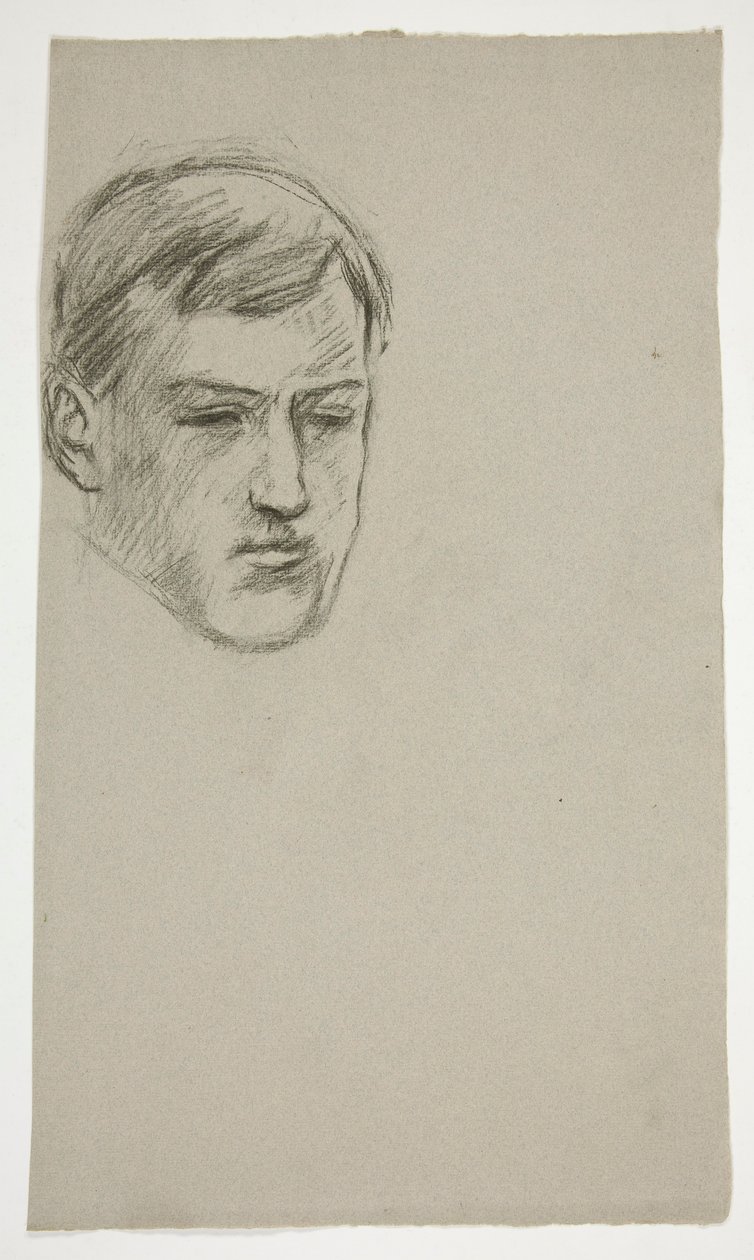 Schets van een jonge man (onbekende zitter) door Edwin Austin Abbey