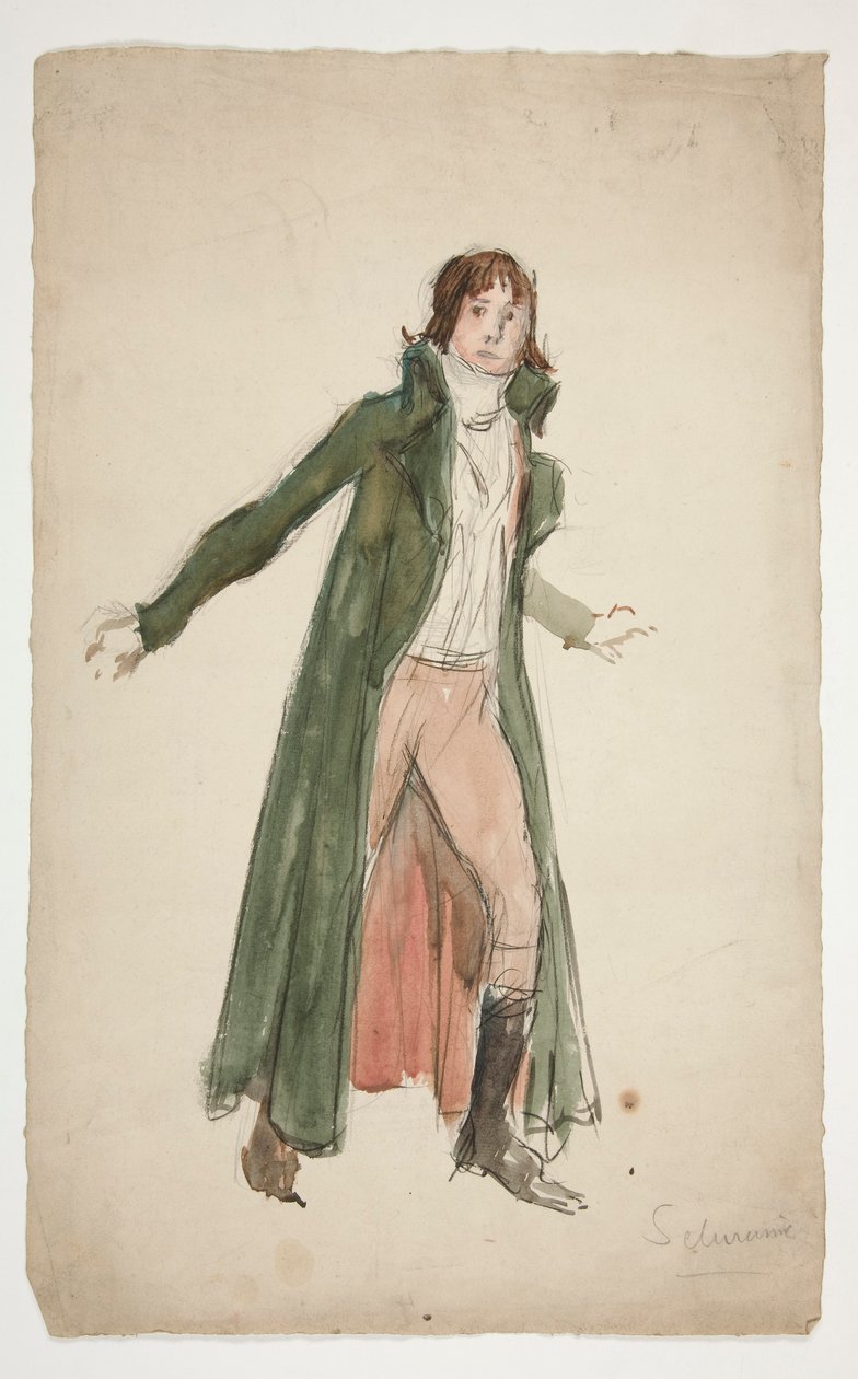 Schets van een jonge man door Edwin Austin Abbey