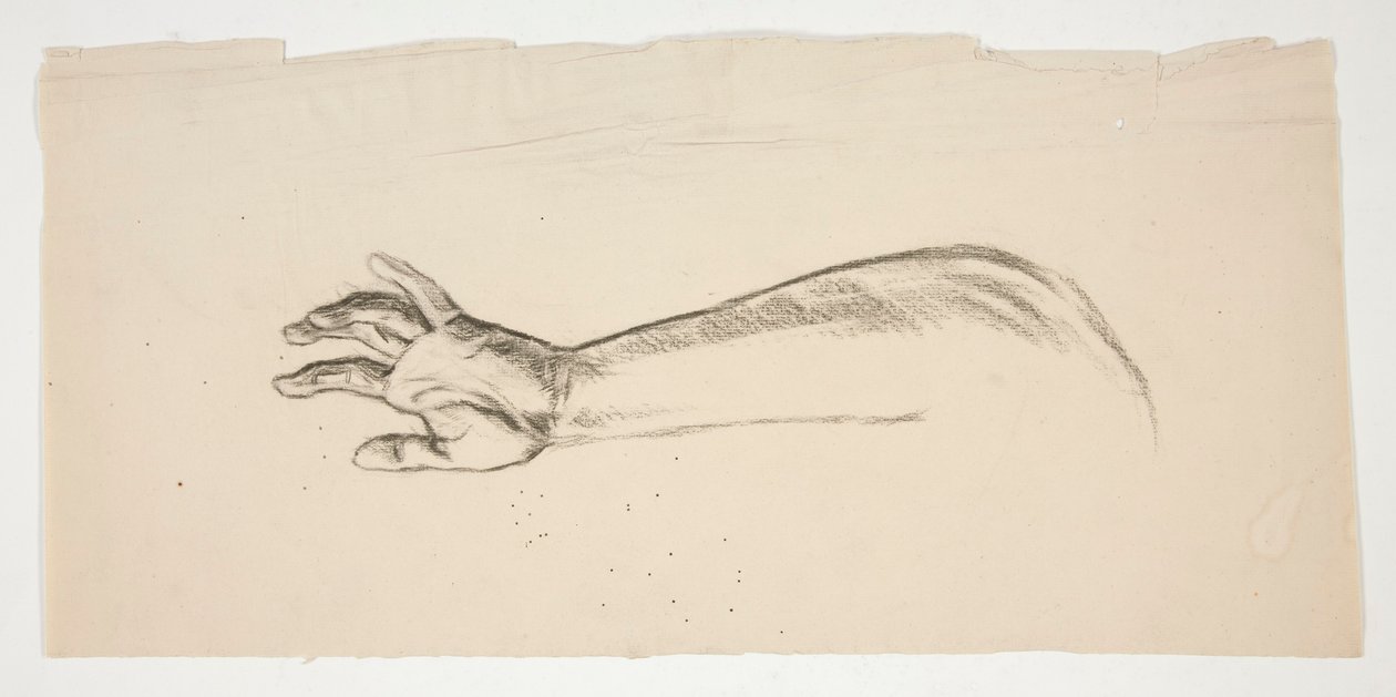 Schets van een arm en hand door Edwin Austin Abbey