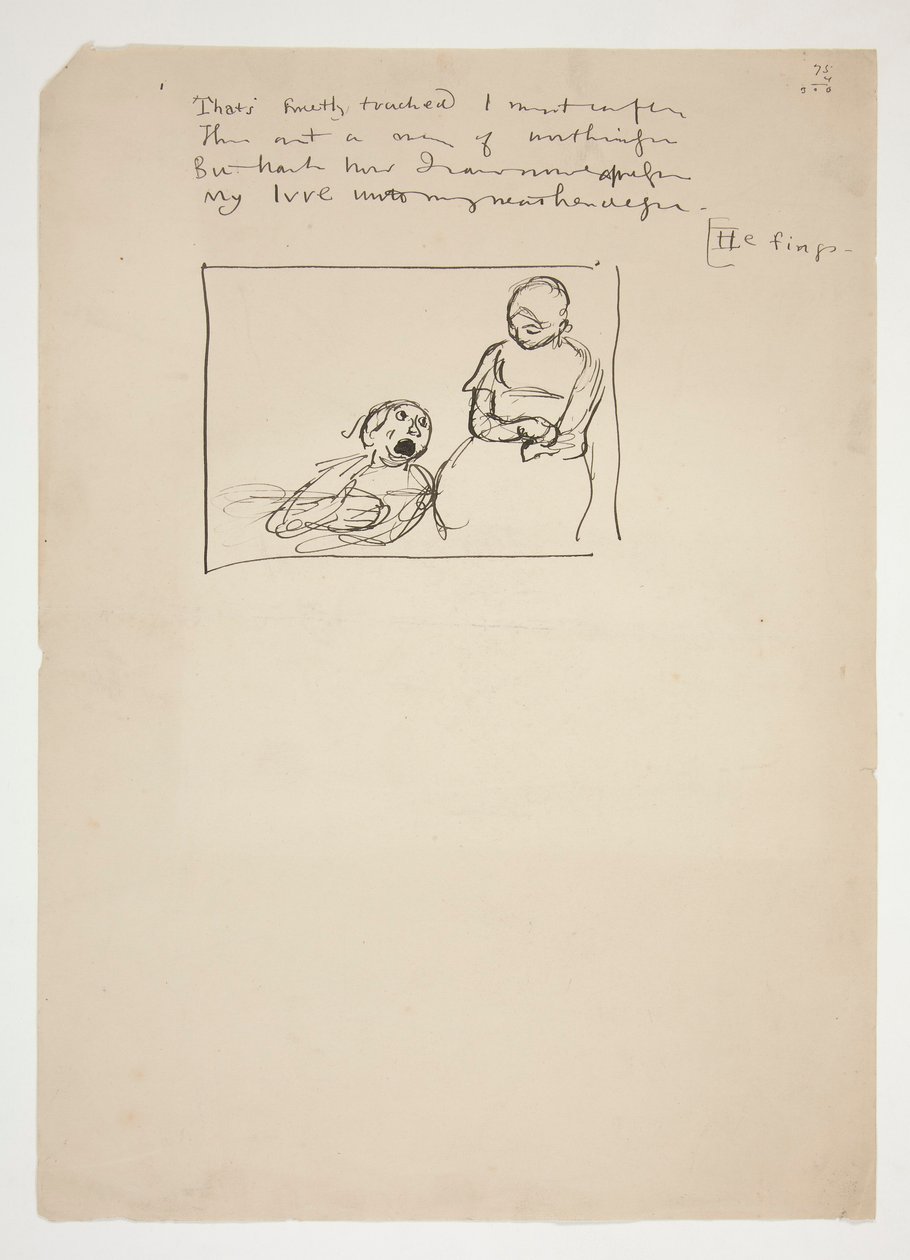 Studie voor Herrick door Edwin Austin Abbey