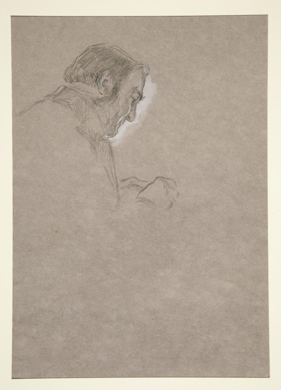 Studie. Aartsbisschop Temple Kroont Koning door Edwin Austin Abbey