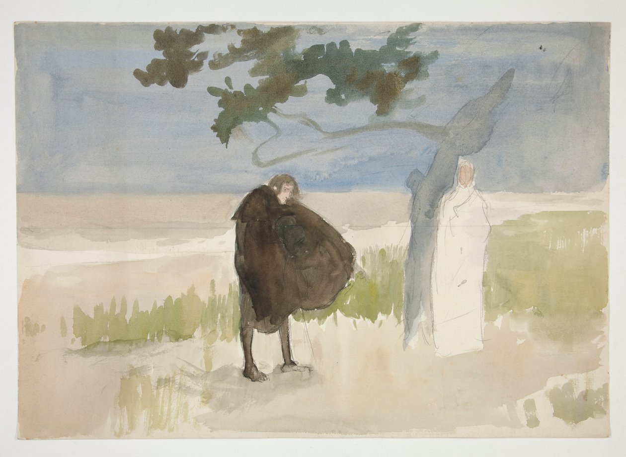 Studie voor door Edwin Austin Abbey