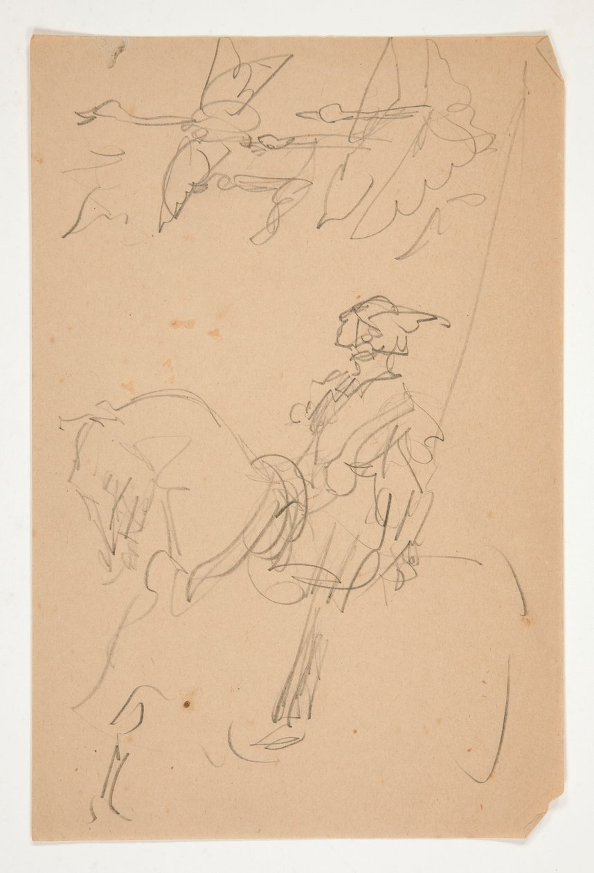 Studie voor Columbus in de Nieuwe Wereld(?) door Edwin Austin Abbey