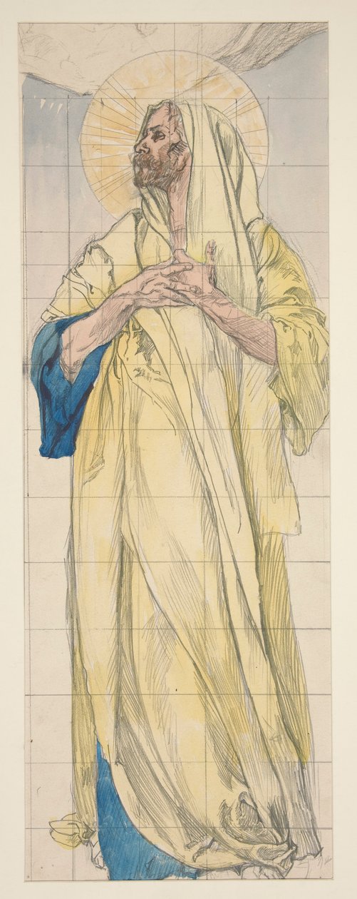 Studie voor Louis Comfort Tiffany door Edwin Austin Abbey