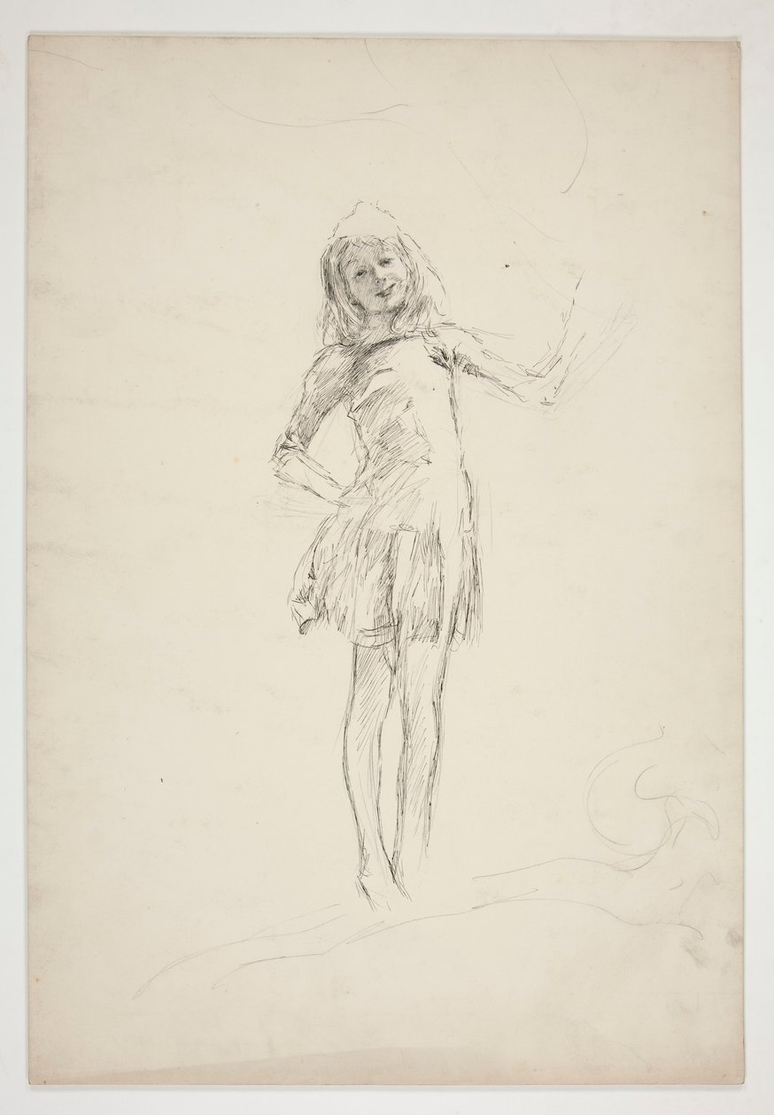 Studie voor Puck, uit Een Midzomernachtsdroom door Edwin Austin Abbey
