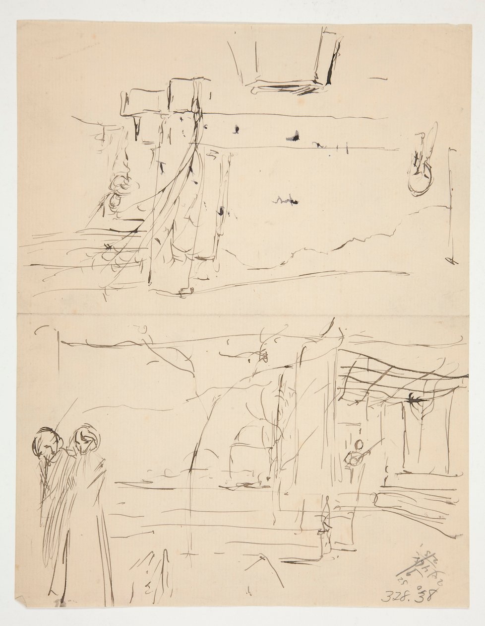 Studie voor Driekoningenavond (?) door Edwin Austin Abbey