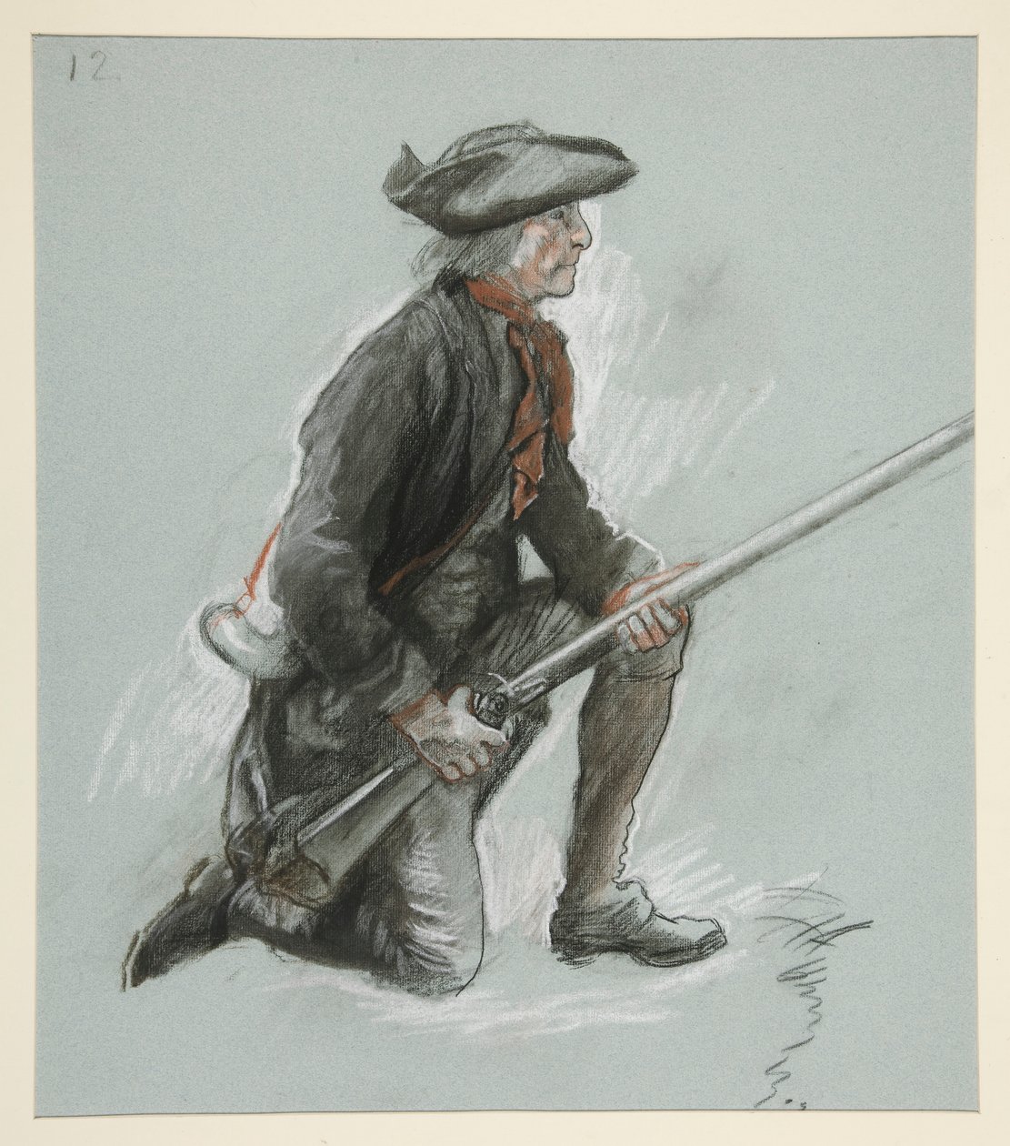 Studie voor een figuur door Edwin Austin Abbey