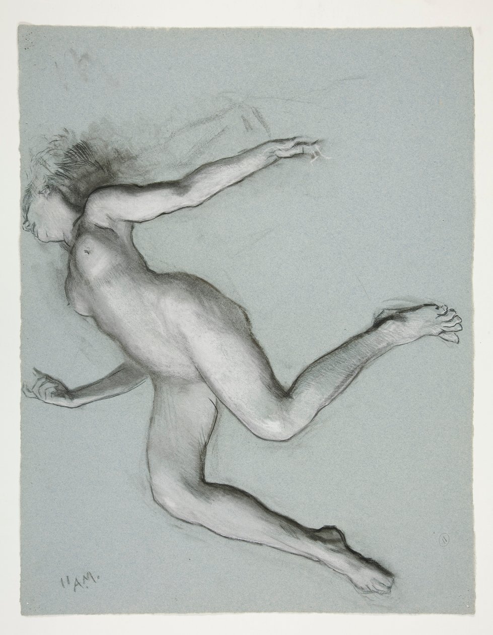Studie voor figuur van 11 uur door Edwin Austin Abbey
