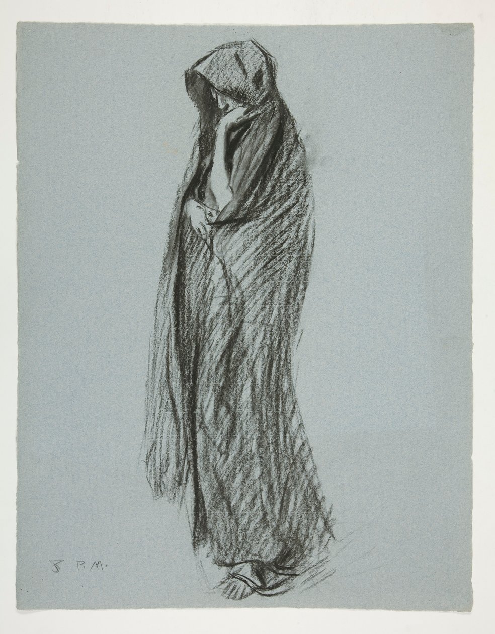 Studie voor figuur van 8 uur door Edwin Austin Abbey