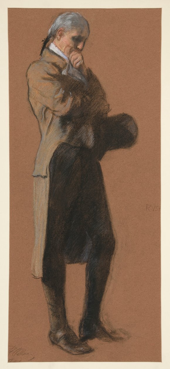 Studie voor figuur van Dr. Benjamin Rush door Edwin Austin Abbey