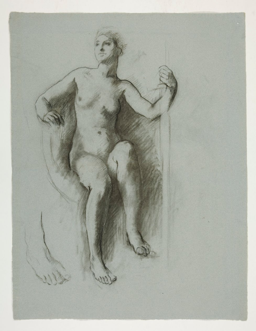 Studie voor figuur van de Genius van de Staat door Edwin Austin Abbey