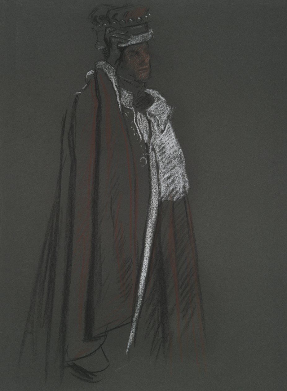 Studie van Peer voor Kroning van Edward VII door Edwin Austin Abbey