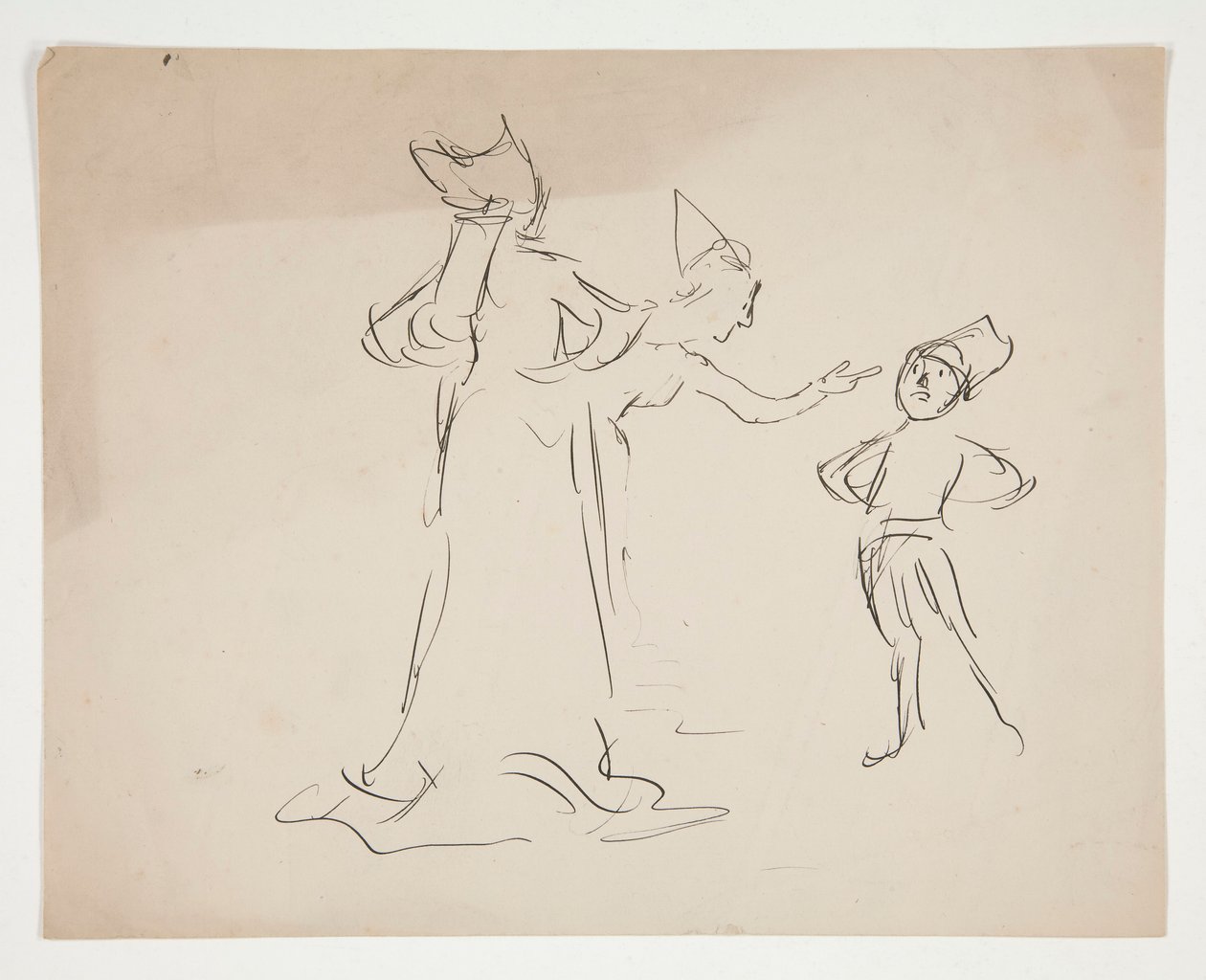 Studie van twee figuren, uit Liefde door Edwin Austin Abbey