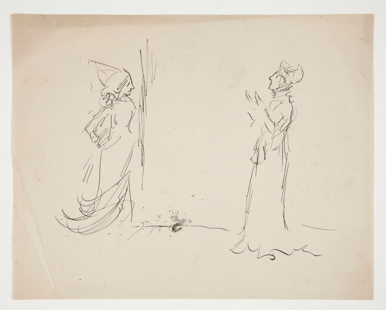 Studie van Twee Figuren, uit Liefde door Edwin Austin Abbey