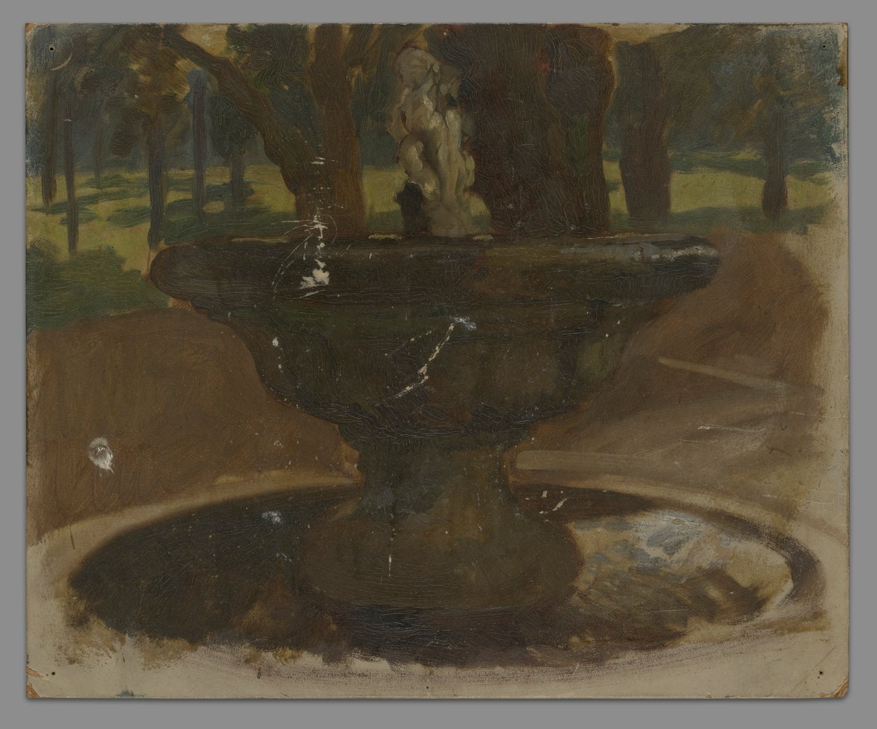 Studie van een Fontein door Edwin Austin Abbey