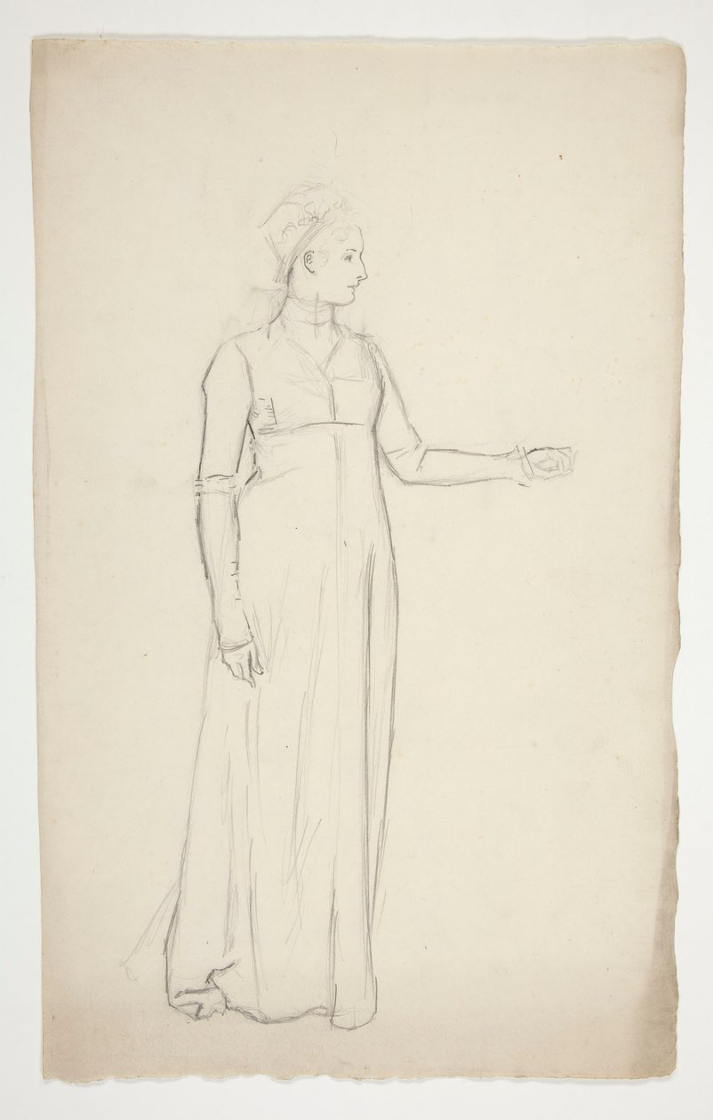 Studie van een vrouw door Edwin Austin Abbey