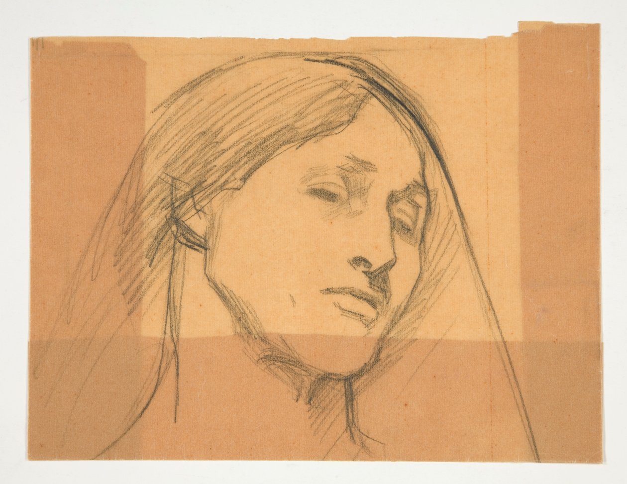 Studie van een vrouw door Edwin Austin Abbey