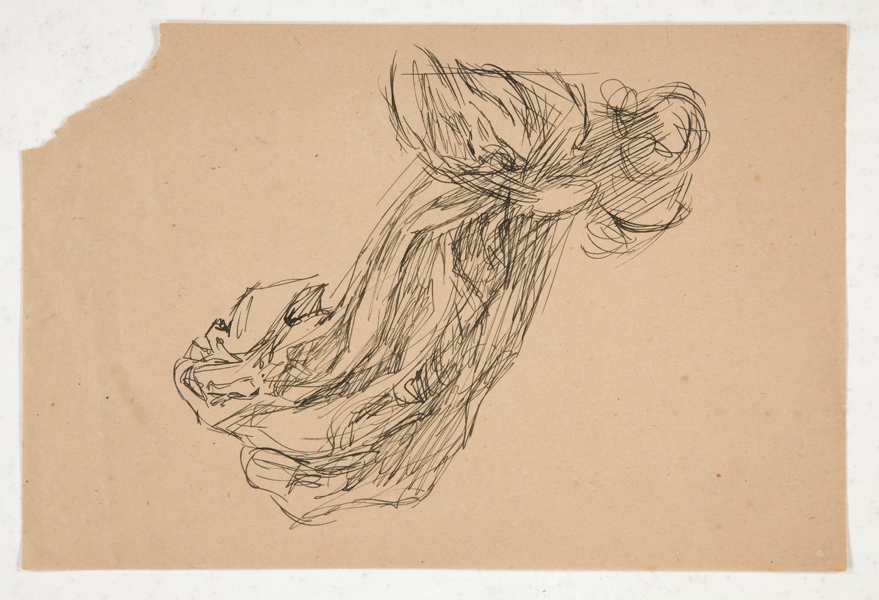 Studie van een engel (voor glas-in-lood? voor een plafond?) door Edwin Austin Abbey
