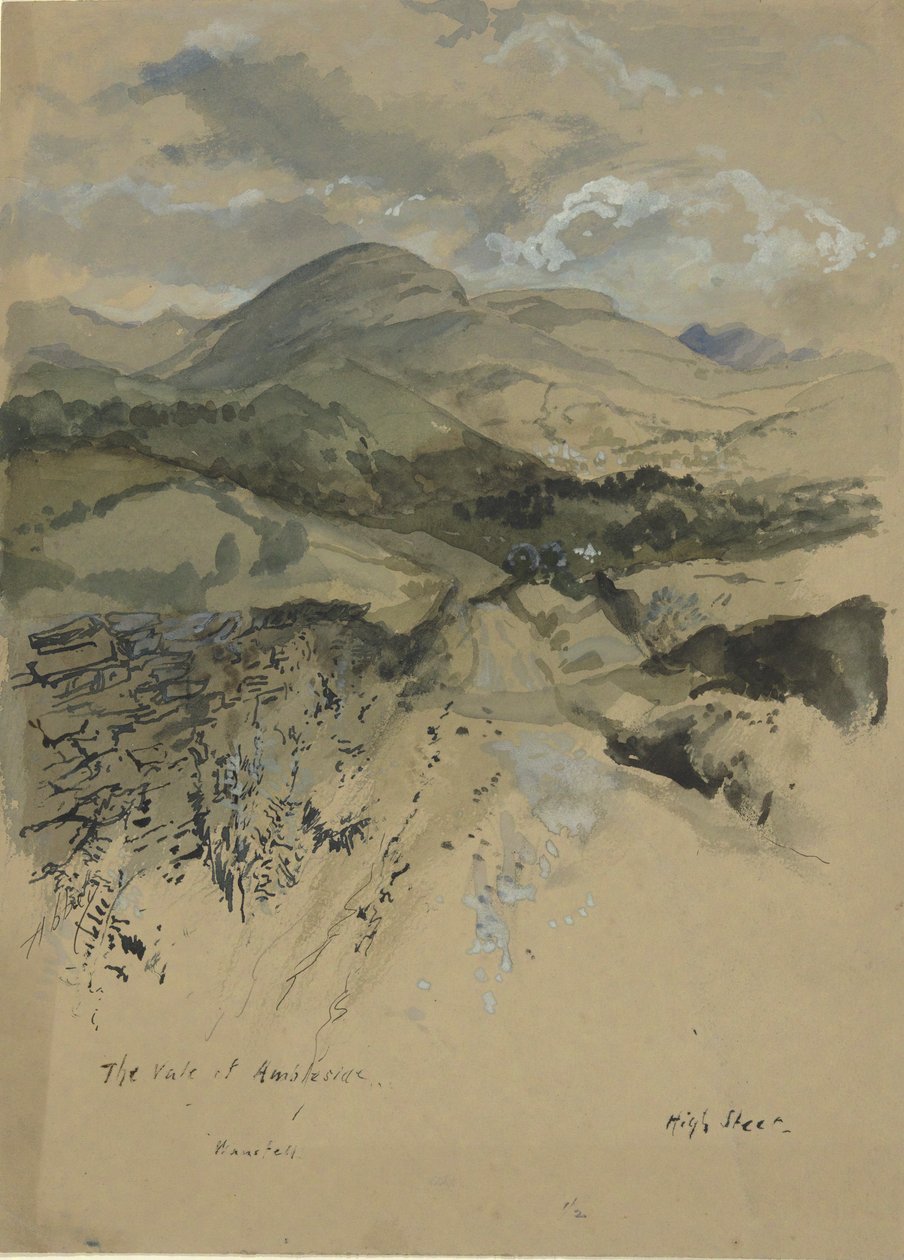 De vallei van Ambleside, Wansfell door Edwin Austin Abbey