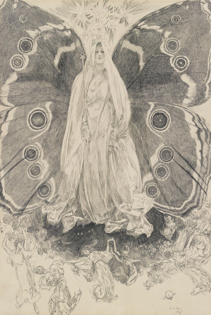 Titania, illustratie voor Act II, Scene ii, Een Midzomernachtsdroom door Edwin Austin Abbey